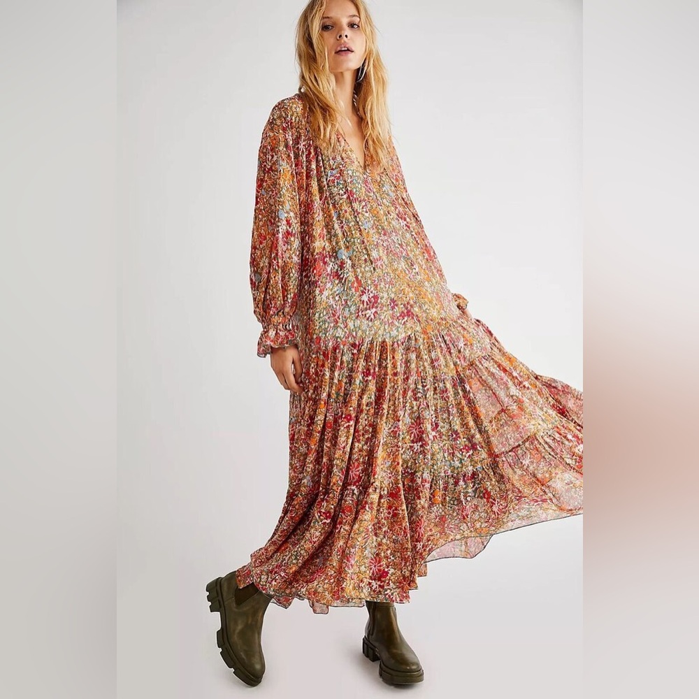 New Free People Feeling Groovy Maxi Dress Size Large